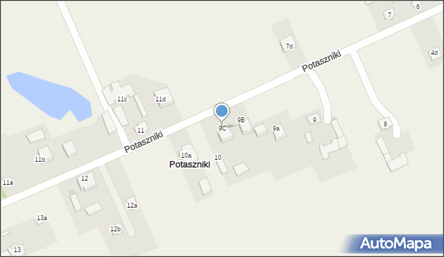 Potaszniki, Potaszniki, 9C, mapa Potaszniki