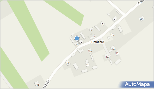 Potażniki, Potażniki, 9, mapa Potażniki