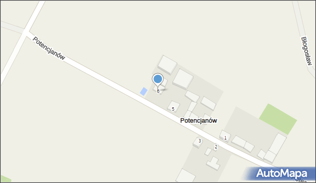 Potencjanów, Potencjanów, 6, mapa Potencjanów