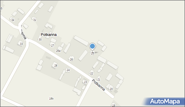 Potkanna, Potkanna, 25, mapa Potkanna