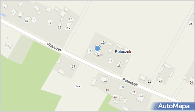 Potoczek, Potoczek, 15, mapa Potoczek