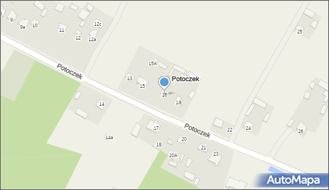 Potoczek, Potoczek, 16, mapa Potoczek