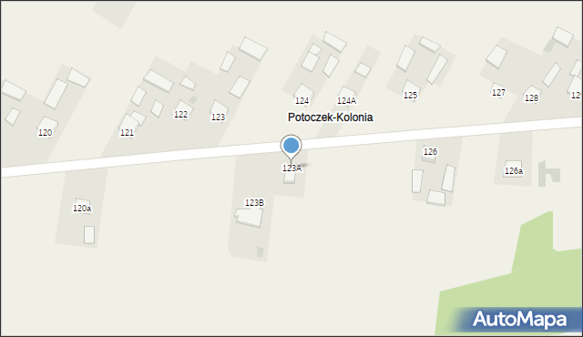 Potoczek, Potoczek, 123A, mapa Potoczek