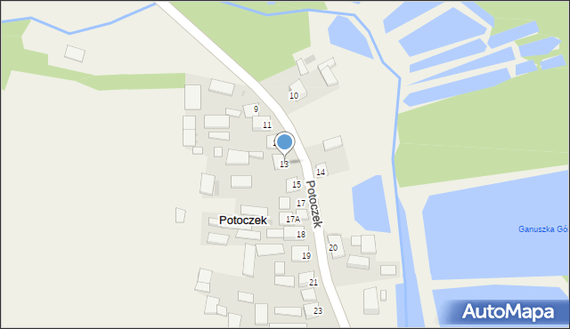 Potoczek, Potoczek, 13, mapa Potoczek