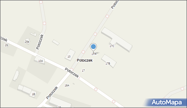 Potoczek, Potoczek, 17A, mapa Potoczek