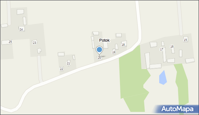 Potok, Potok, 20, mapa Potok