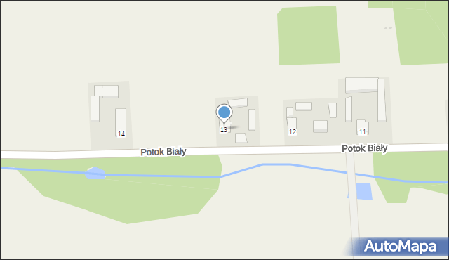 Potok Biały, Potok Biały, 13, mapa Potok Biały