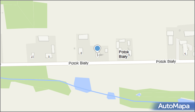 Potok Biały, Potok Biały, 7, mapa Potok Biały