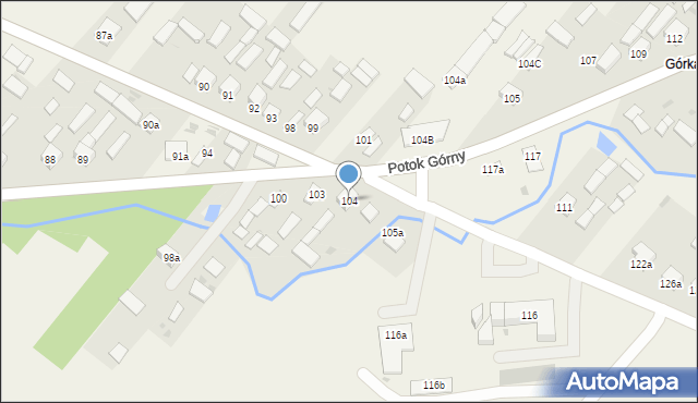 Potok Górny, Potok Górny, 104, mapa Potok Górny