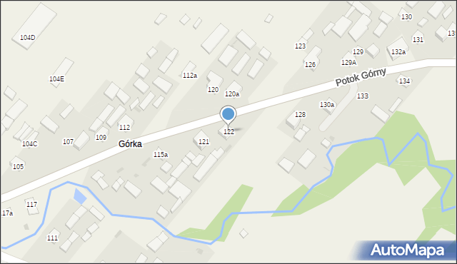 Potok Górny, Potok Górny, 122, mapa Potok Górny