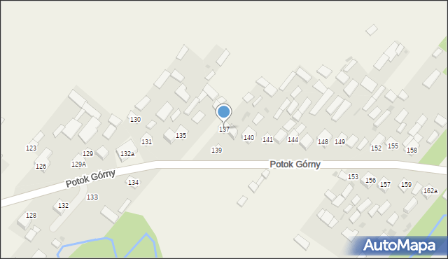 Potok Górny, Potok Górny, 137, mapa Potok Górny