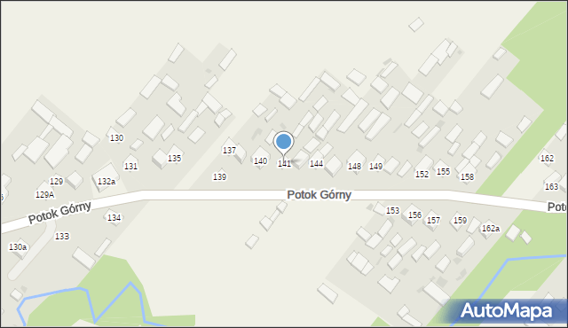 Potok Górny, Potok Górny, 141, mapa Potok Górny