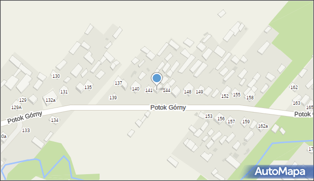 Potok Górny, Potok Górny, 143, mapa Potok Górny