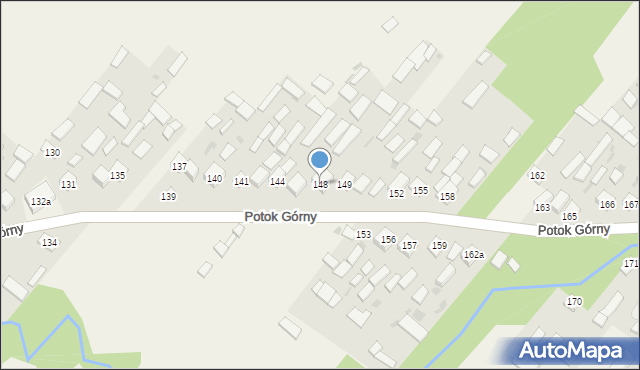 Potok Górny, Potok Górny, 148, mapa Potok Górny