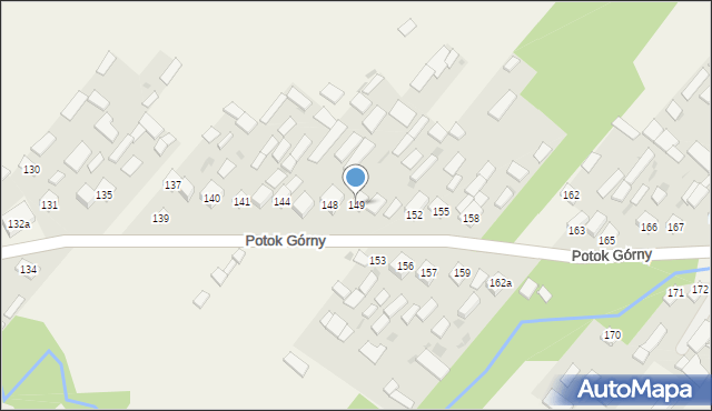 Potok Górny, Potok Górny, 149, mapa Potok Górny