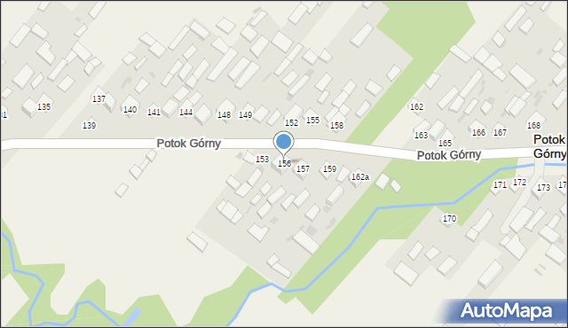 Potok Górny, Potok Górny, 156, mapa Potok Górny