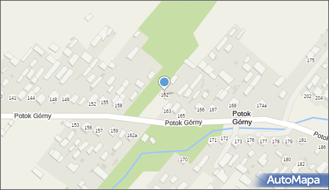 Potok Górny, Potok Górny, 162, mapa Potok Górny