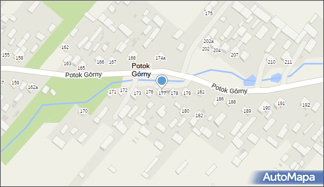 Potok Górny, Potok Górny, 177, mapa Potok Górny