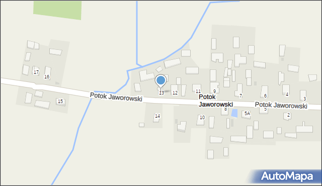 Potok Jaworowski, Potok Jaworowski, 13, mapa Potok Jaworowski