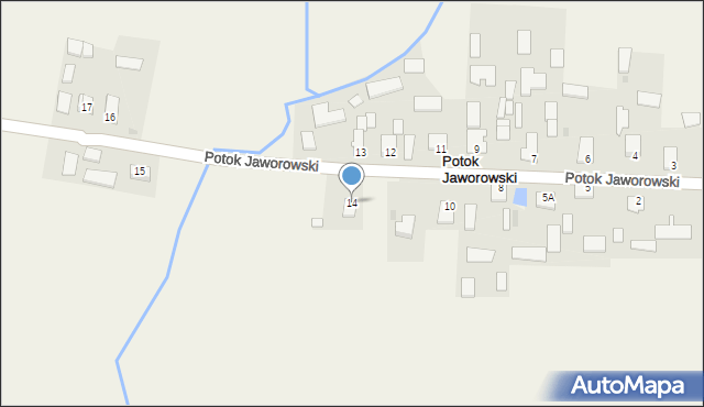 Potok Jaworowski, Potok Jaworowski, 14, mapa Potok Jaworowski