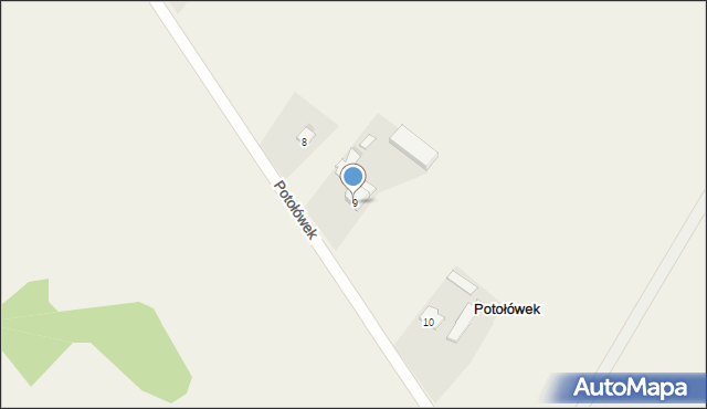 Potołówek, Potołówek, 9, mapa Potołówek