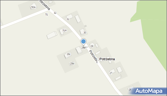 Potrzebna, Potrzebna, 29a, mapa Potrzebna