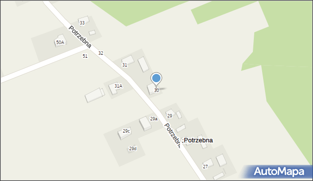 Potrzebna, Potrzebna, 30, mapa Potrzebna