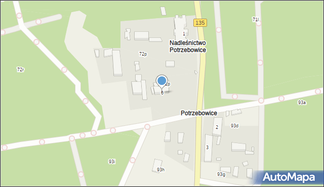 Potrzebowice, Potrzebowice, 6, mapa Potrzebowice