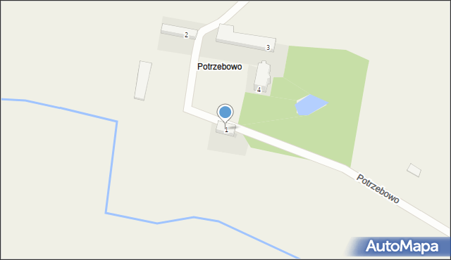 Potrzebowo, Potrzebowo, 1, mapa Potrzebowo