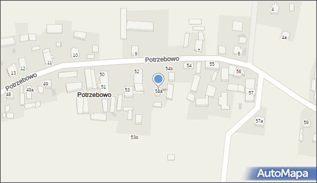 Potrzebowo, Potrzebowo, 54a, mapa Potrzebowo