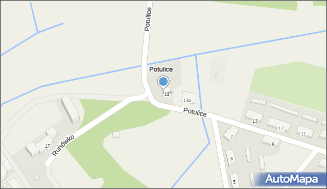 Potulice, Potulice, 14a, mapa Potulice