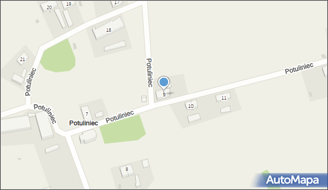 Potuliniec, Potuliniec, 9, mapa Potuliniec