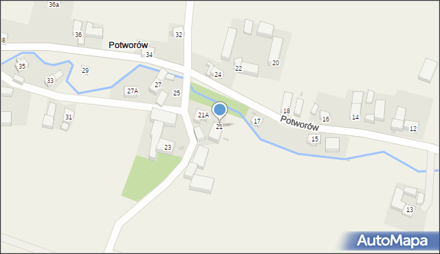 Potworów, Potworów, 21, mapa Potworów