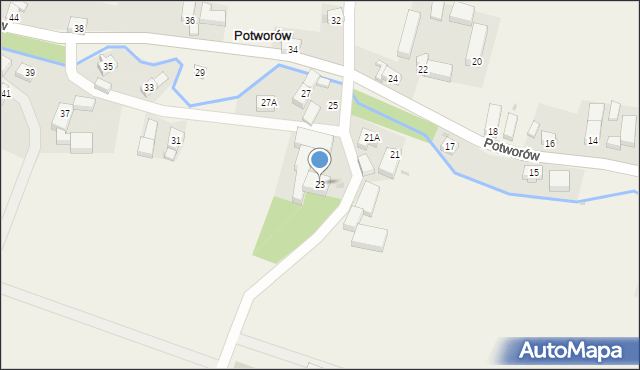 Potworów, Potworów, 23, mapa Potworów