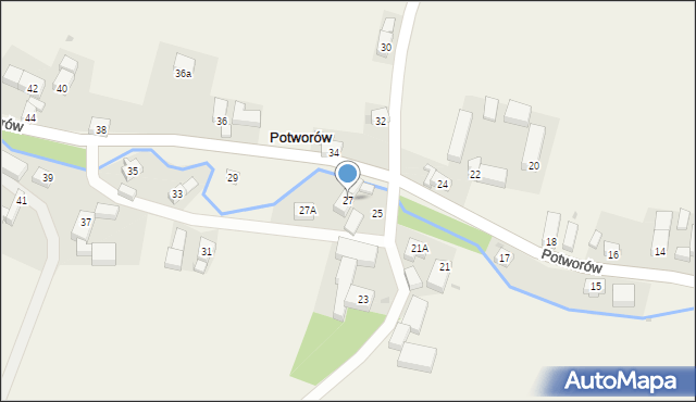 Potworów, Potworów, 27, mapa Potworów