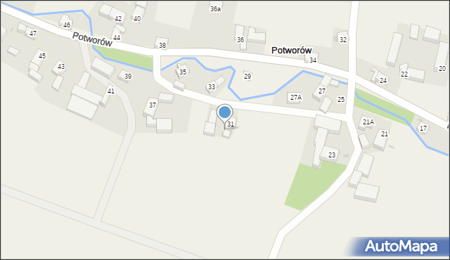 Potworów, Potworów, 31a, mapa Potworów