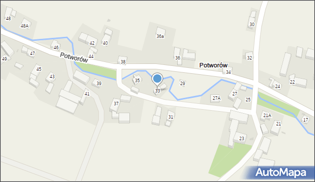 Potworów, Potworów, 33, mapa Potworów