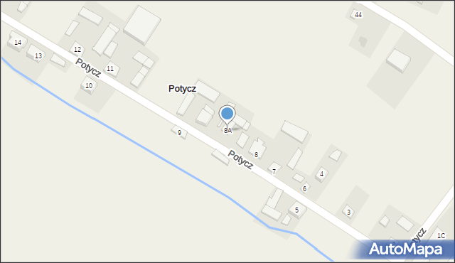 Potycz, Potycz, 8A, mapa Potycz