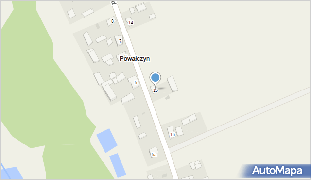 Powałczyn, Powałczyn, 15, mapa Powałczyn