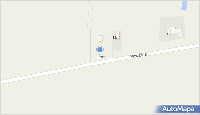 Powalina, Powalina, 32B, mapa Powalina