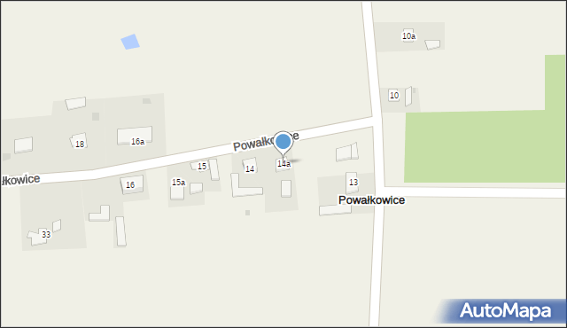 Powałkowice, Powałkowice, 14a, mapa Powałkowice