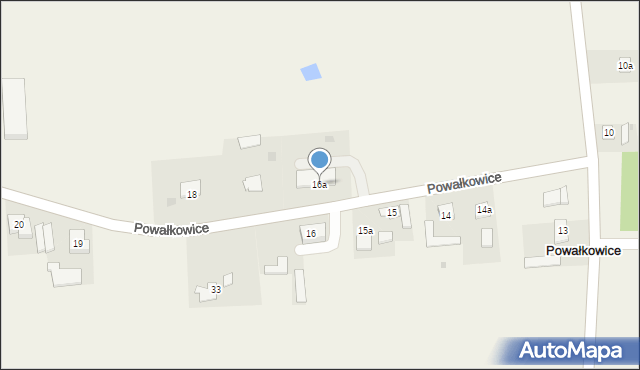 Powałkowice, Powałkowice, 16a, mapa Powałkowice