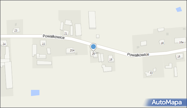 Powałkowice, Powałkowice, 20, mapa Powałkowice