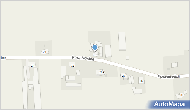 Powałkowice, Powałkowice, 21, mapa Powałkowice