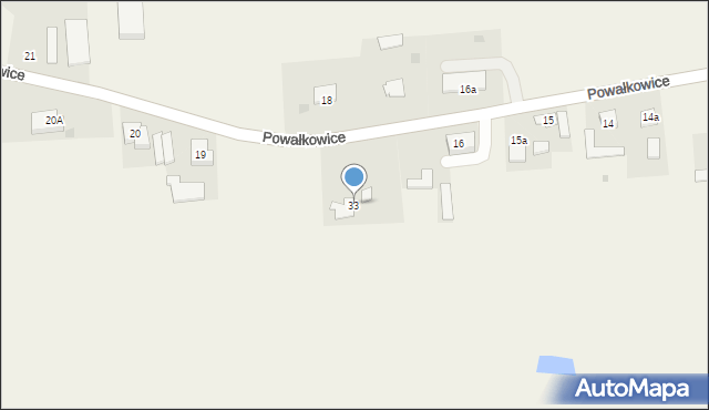 Powałkowice, Powałkowice, 33, mapa Powałkowice