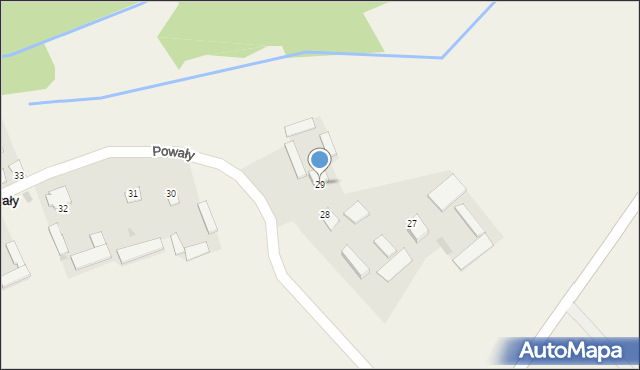 Powały, Powały, 29, mapa Powały