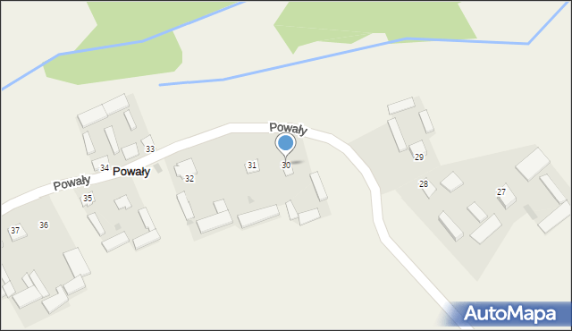 Powały, Powały, 30, mapa Powały