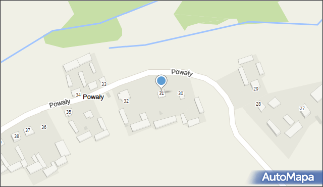 Powały, Powały, 31, mapa Powały