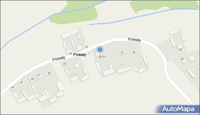 Powały, Powały, 32, mapa Powały