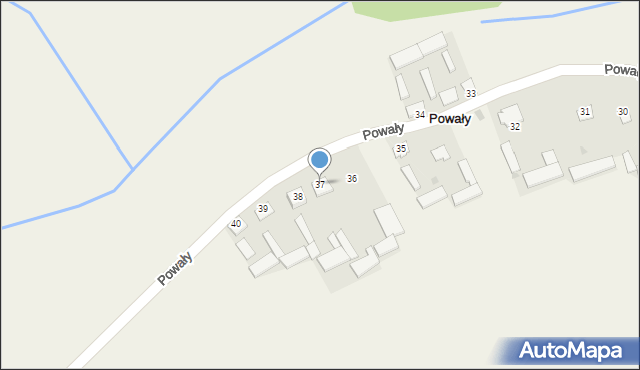 Powały, Powały, 37, mapa Powały